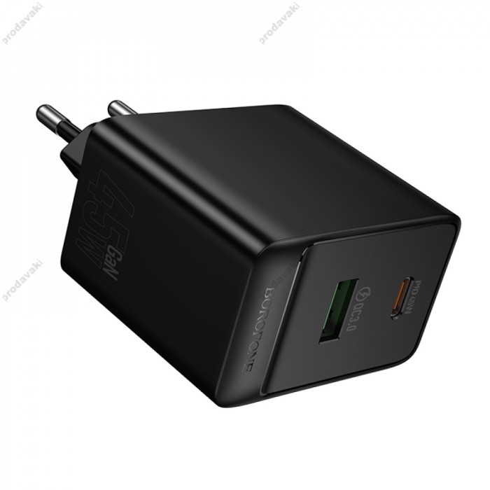 Мережевий зарядний пристрій Borofone BAS16A Erudite charger 45W Black