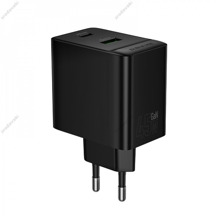 Мережевий зарядний пристрій Borofone BAS16A Erudite charger 45W Black