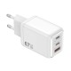 Мережевий зарядний пристрій WIWU Wi-G026 GaN Cube Fast Charger 67W White