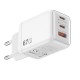 Мережевий зарядний пристрій WIWU Wi-G026 GaN Cube Fast Charger 67W White