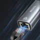 Мережевий адаптер Yesido HB26 Type-C/USB to RJ45 1000 Mbps 0.21m Grey