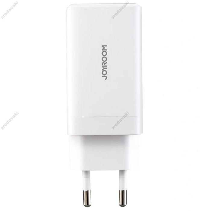 Мережевий зарядний пристрій JoyRoom JR-TG10 GaN Three-Port Type-C cable 65W White