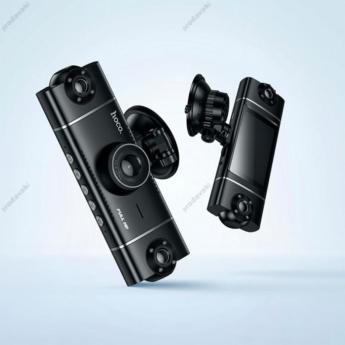 Відеореєстратор HOCO DV17 360° driving recorder (4-lens) 1080p Wi-Fi Black
