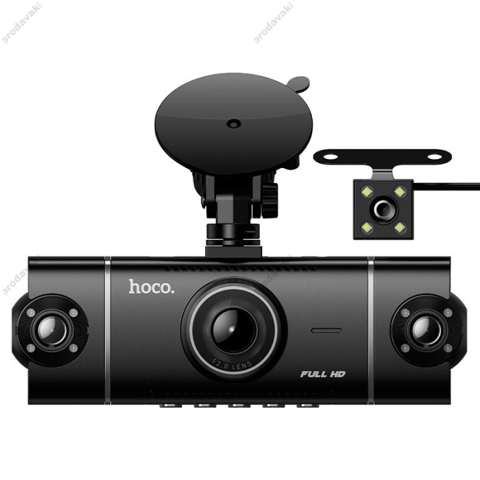 Відеореєстратор HOCO DV17 360° driving recorder (4-lens) 1080p Wi-Fi Black