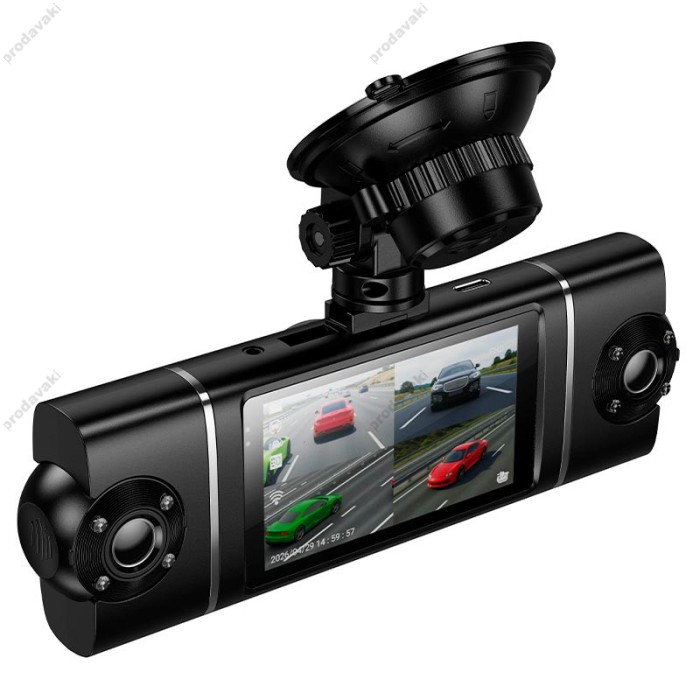 Відеореєстратор HOCO DV17 360° driving recorder (4-lens) 1080p Wi-Fi Black
