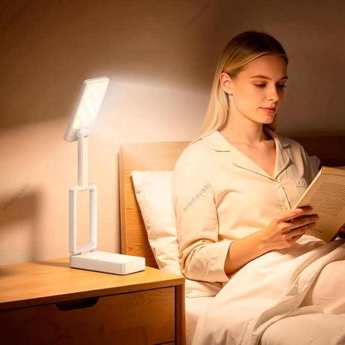 Настільна лампа HOCO HX18 Foldable portable table lamp 3000-4500-6000k White