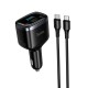 Автомобільний зарядний пристрій HOCO Z70 Speed car charger with TFT display Type-C Cable 93W Black