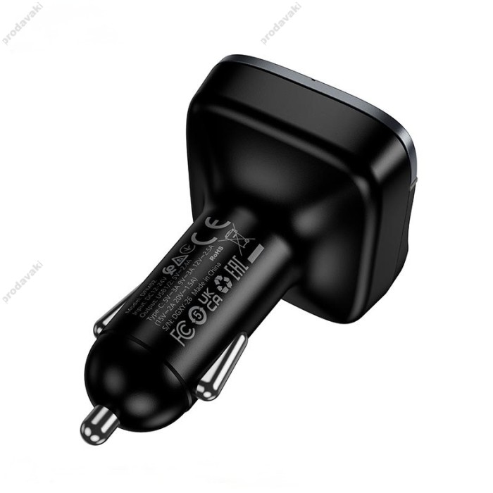 FM-трансмітер HOCO DFM02 Pino car with Bluetooth PD45W QC3.0 Black