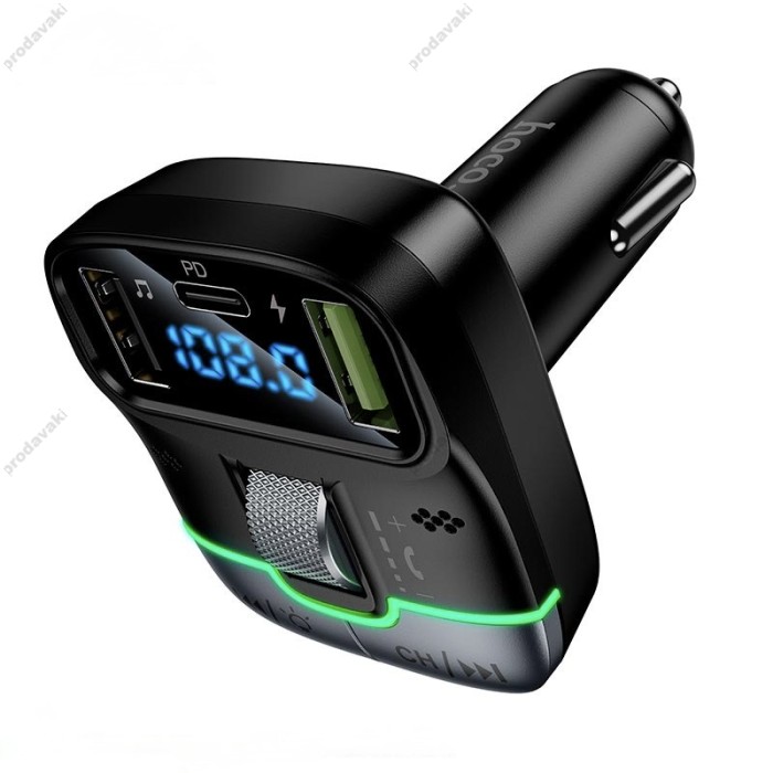 FM-трансмітер HOCO DFM02 Pino car with Bluetooth PD45W QC3.0 Black