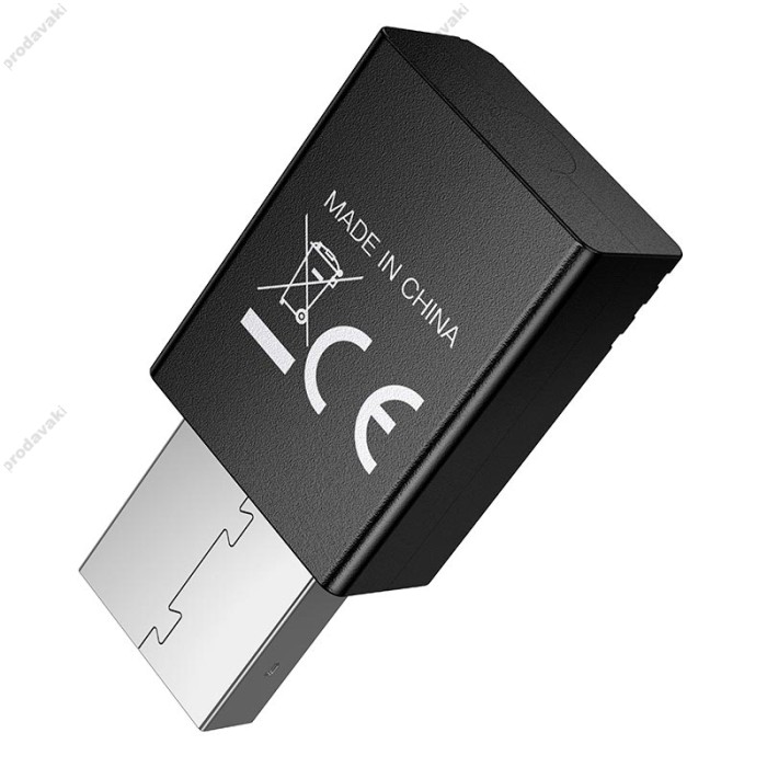 Бездротовий WiFi Адаптер HOCO WiFi5 HI38 internal antenna wireless network card 2.4GHz 650Mbps Black