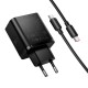 Мережевий зарядний пристрій HOCO N75 Grande charger Type-C cable 65W Black