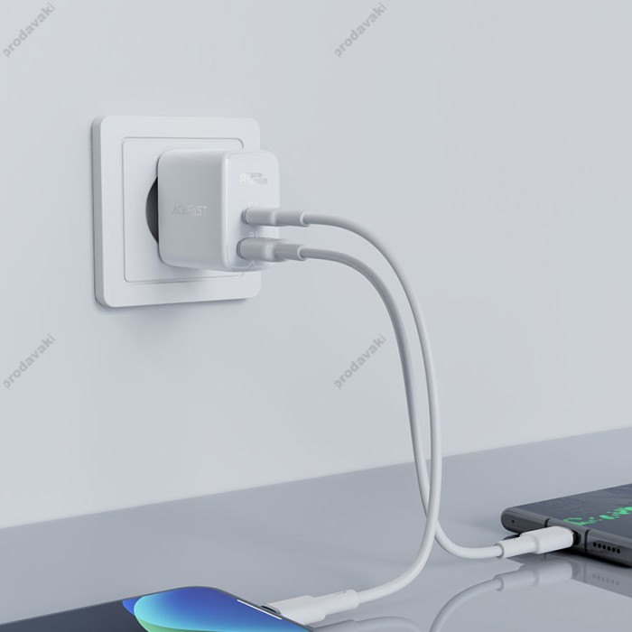 Мережевий зарядний пристрій ACEFAST A5 Fast Charge Wall Charge 32W White
