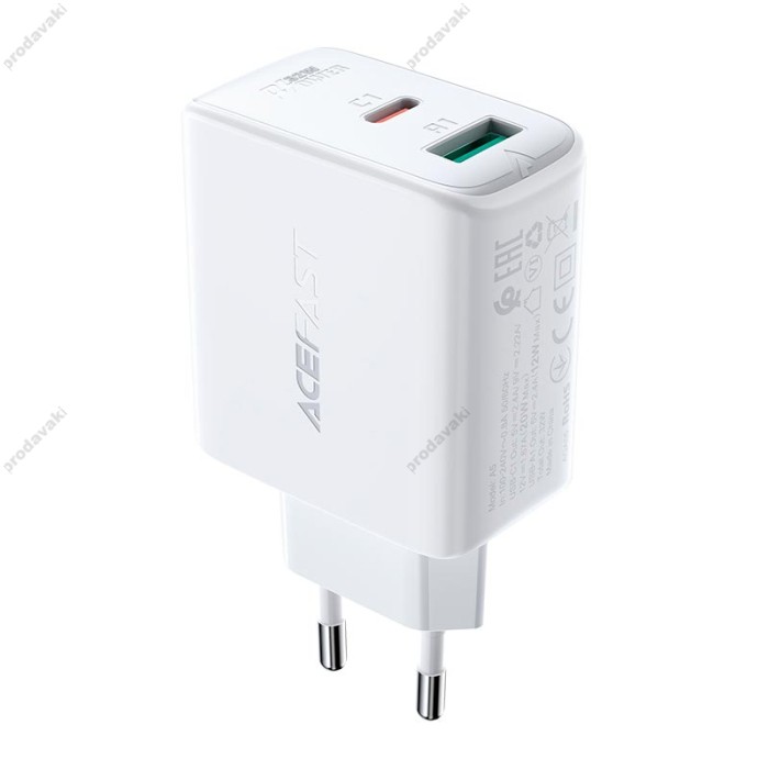 Мережевий зарядний пристрій ACEFAST A5 Fast Charge Wall Charge 32W White