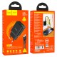 Мережевий зарядний пристрій HOCO N28 Founder dual port charger Lightning cable 20W Black