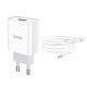Мережевий зарядний пристрій HOCO C81A Asombroso Micro USB cable 10.5 White