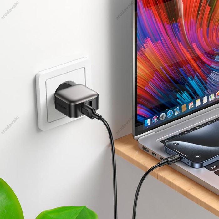 Мережевий зарядний пристрій Borofone BAS51A Absolute dual port charger 12W Black