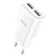 Мережевий зарядний пристрій HOCO C88A Star round dual port charger Micro USB cable 12W White