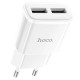 Мережевий зарядний пристрій HOCO C88A Star round dual port charger Micro USB cable 12W White