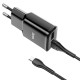 Мережевий зарядний пристрій HOCO C88A Star round dual port charger Micro USB cable 12W Black