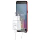 Мережевий зарядний пристрій HOCO C88A Star round dual port charger Micro USB cable 12W White