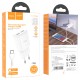 Мережевий зарядний пристрій HOCO C88A Star round dual port charger Type-C cable 12W White