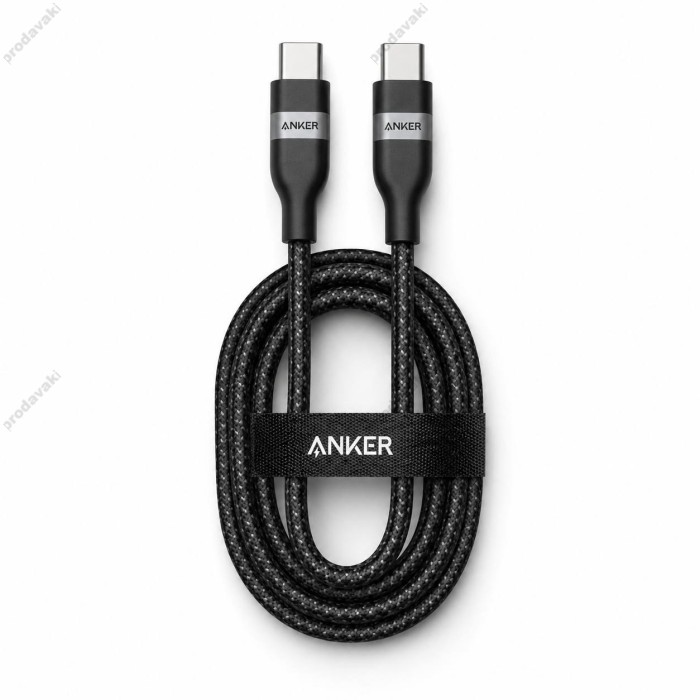 Кабель Anker A82E2611 Ultra Soft Cable Type-C to Type-C 240W 5A 0.9m Black