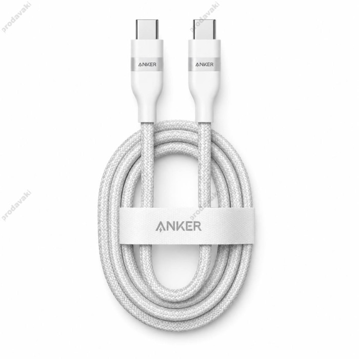 Кабель Anker A82E2611 Ultra Soft Cable Type-C to Type-C 240W 5A 0.9m White