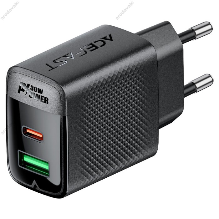 Мережевий зарядний пристрій ACEFAST A98 GaN Fast Charge Wall Charge 30W Black