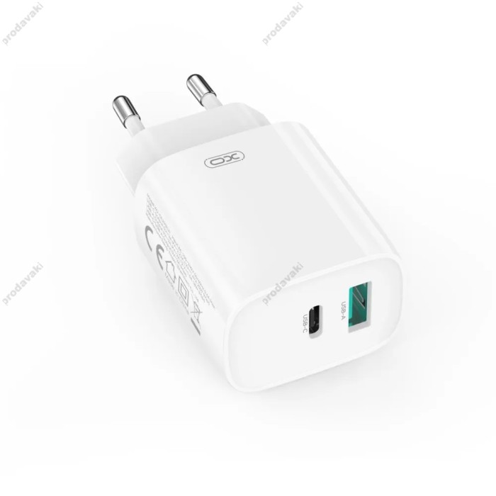 Мережевий зарядний пристрій XO CE29 Fast Charger with Type-C cable 20W White