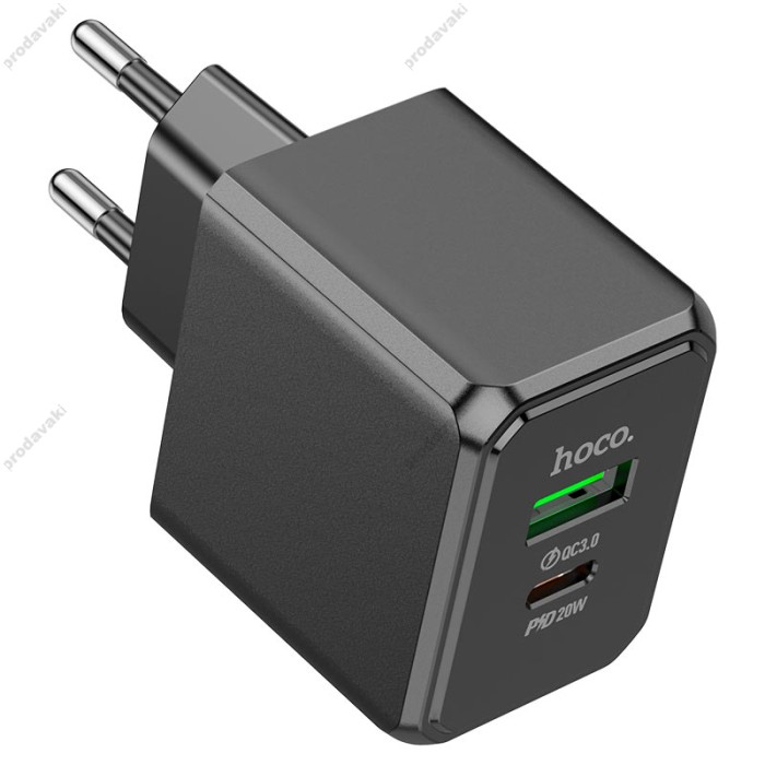Мережевий зарядний пристрій HOCO CS14A Ocean charger 20W Black