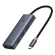 USB-Хаб Baseus UltraJoy Series Docking Station 6в1 Type-C to HDMI+4xUSB 3.0 Grey B00052809813-00
