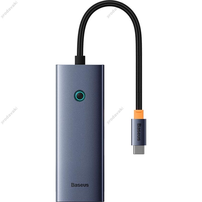 USB-Хаб Baseus UltraJoy Series Docking Station 6в1 Type-C to HDMI+4xUSB 3.0 Grey B00052809813-00