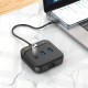USB-Хаб Hoco HB35 Easy link 4в1 Type-C to 3xUSB 3.0+RJ45 Black