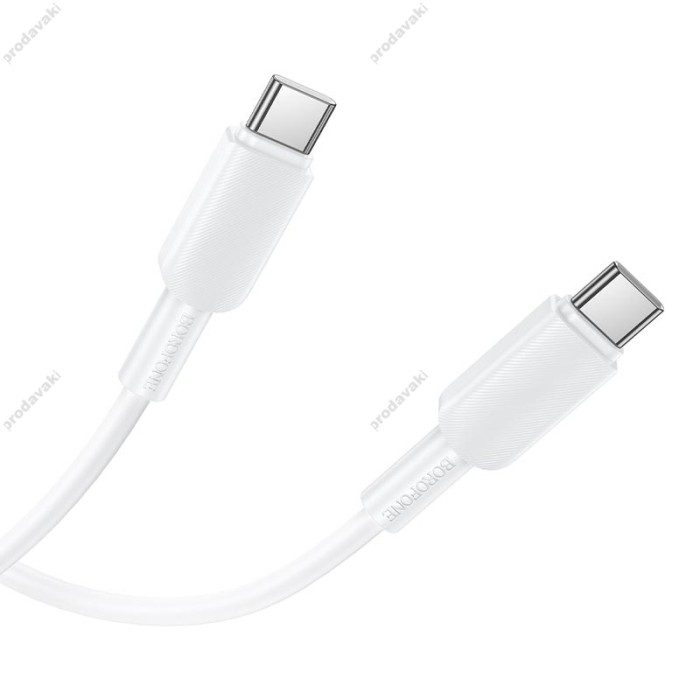 Кабель BOROFONE BX127 Regalo PVC charging data cable USB to Type-C 20шт 3A 1m White