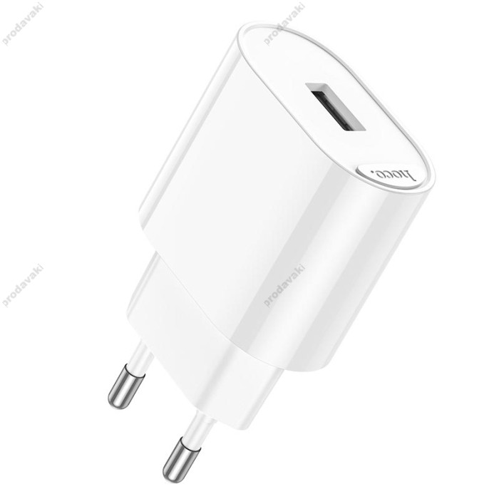 Мережевий зарядний пристрій Hoco C109A Fighter single port charger Micro USB cable 10.5W White