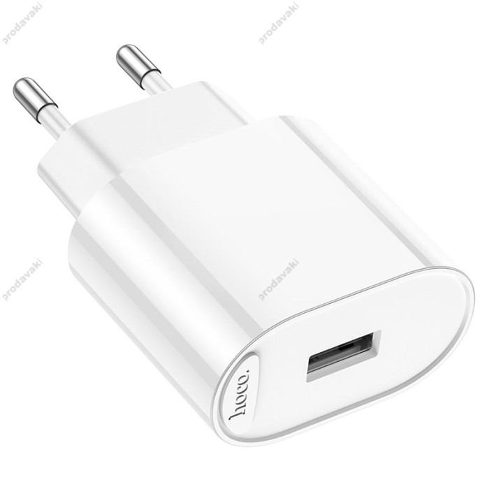 Мережевий зарядний пристрій Hoco C109A Fighter single port charger Micro USB cable 10.5W White