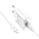 Мережевий зарядний пристрій Hoco C109A Fighter single port charger Lightning cable 10.5W White