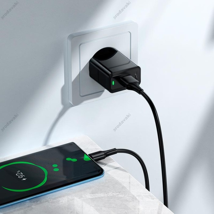 Мережевий зарядний пристрій Hoco CS91A Leader single port charger 10.5W Black
