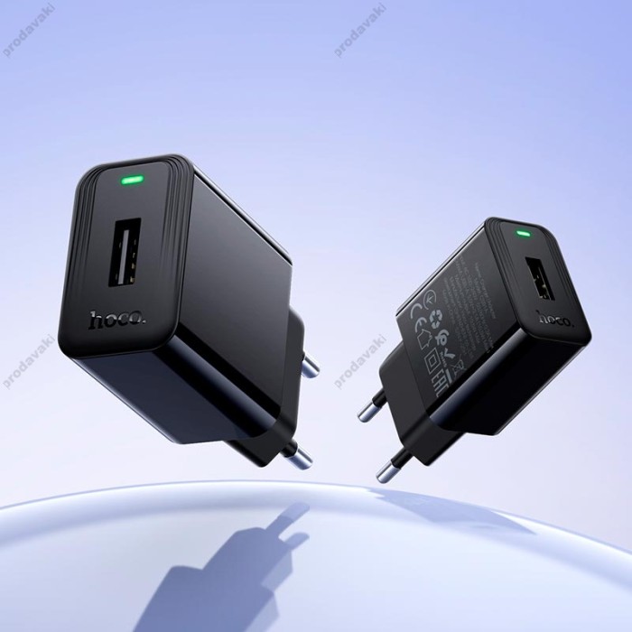 Мережевий зарядний пристрій Hoco CS91A Leader single port charger Micro USB cable 10.5W Black