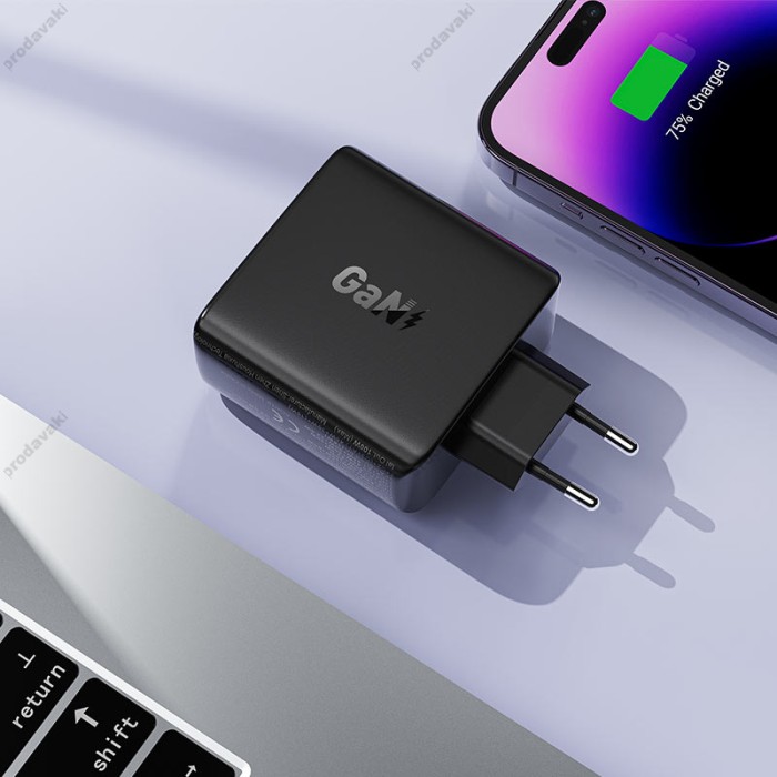 Мережевий зарядний пристрій Acefast A94 Fast Charge Wall Charger 100W Black