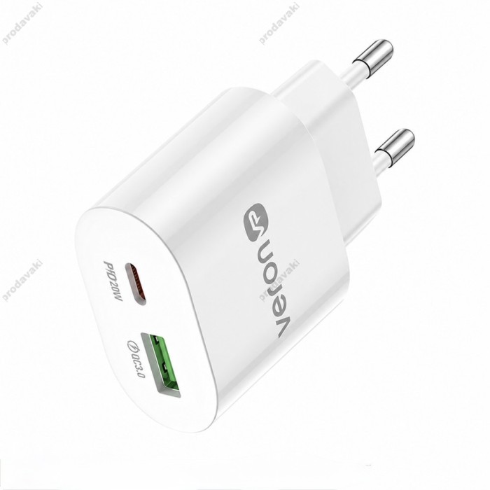 Мережевий зарядний пристрій Veron C209 Home charger 20W White