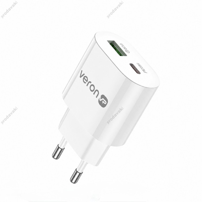 Мережевий зарядний пристрій Veron C209 Home charger 20W White