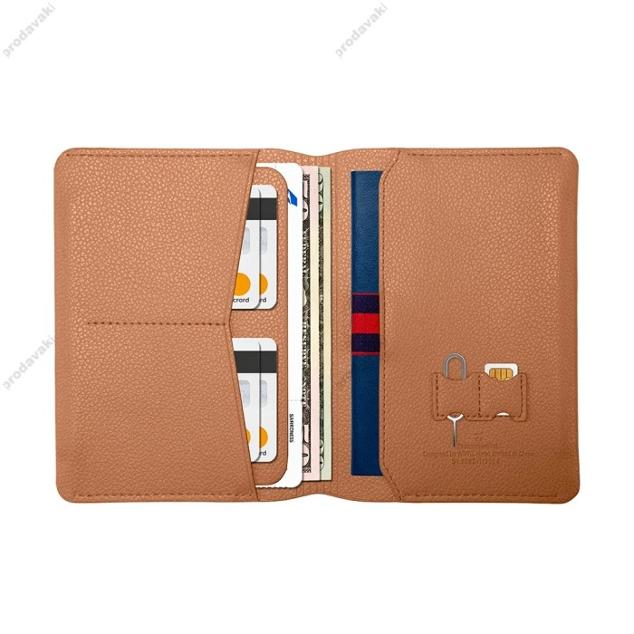 Чоловічий гаманець Wiwu Master Passport Wallet Brown