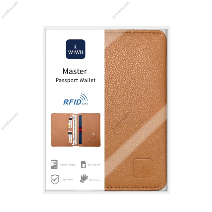 Чоловічий гаманець Wiwu Master Passport Wallet Brown
