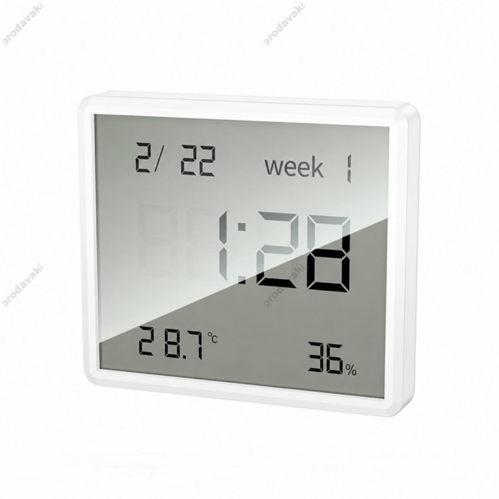 Цифровий термометр гігрометр Veron WX42 Indoor electronic clock with hygrothermometer White