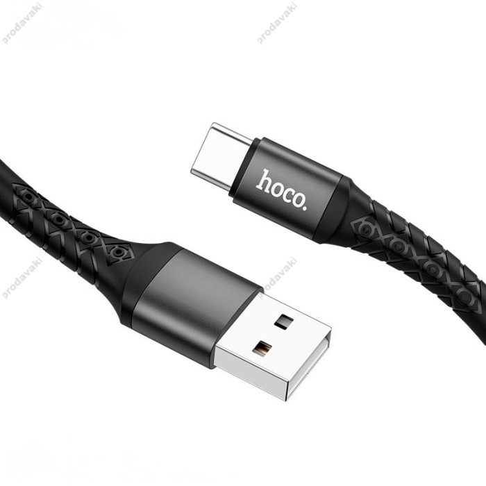 Кабель HOCO DU19 charging data cable USB to Type-C 3A 1m Black