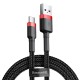 Кабель Baseus Cafule Data Cable USB to Type-C 2A 3m Black-red CATKLF-U91
