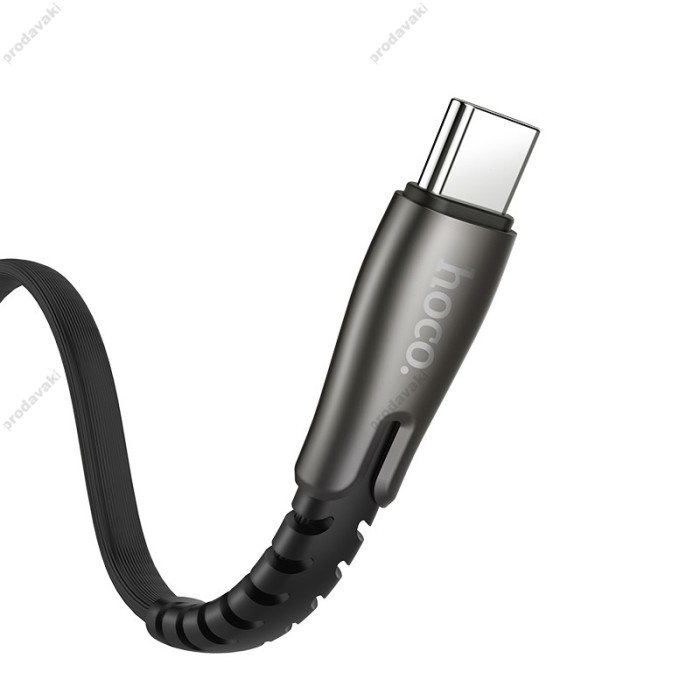 Кабель Hoco U58 Core Data Cable USB to Type-C 2.4A 1.2m Black