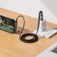 Кабель HOCO U150 Exquisite bracket charging data cable Type-C to Type-C 60W 3A 1.2m Black