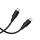 Кабель HOCO X124 Bien silicone charging data cable Type-C to Type-C 60W 3A 1m Black